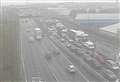 Eleven-mile queues after lorry crash on M25