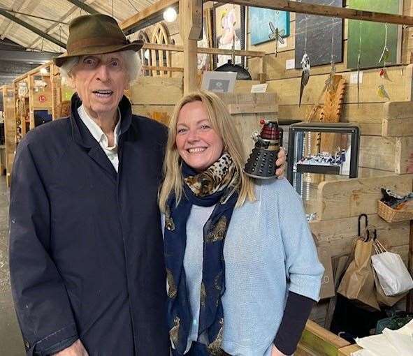 Doctor Who star Tom Baker was invited along by shop owner Donna. Picture: Sid's Emporium