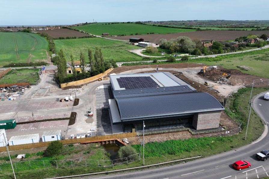 Progress is being made on the new Aldi store on Sheppey. Picture: Phil Drew